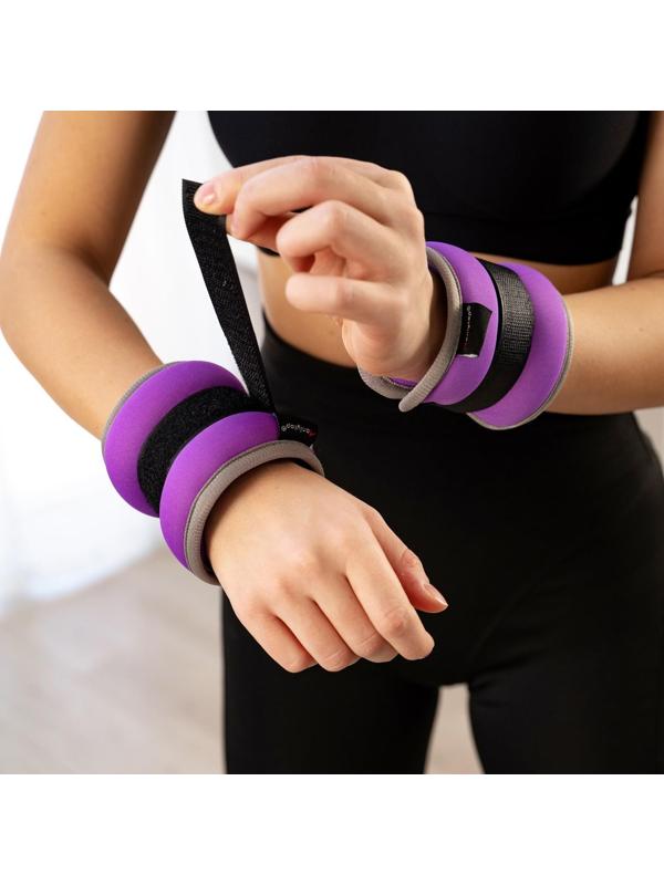 Утяжелитель неопреновый 2 шт. х 0,25 кг, цвет фиолетовый