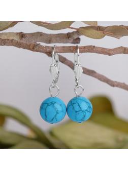 Серьги посеребрение шар №10 