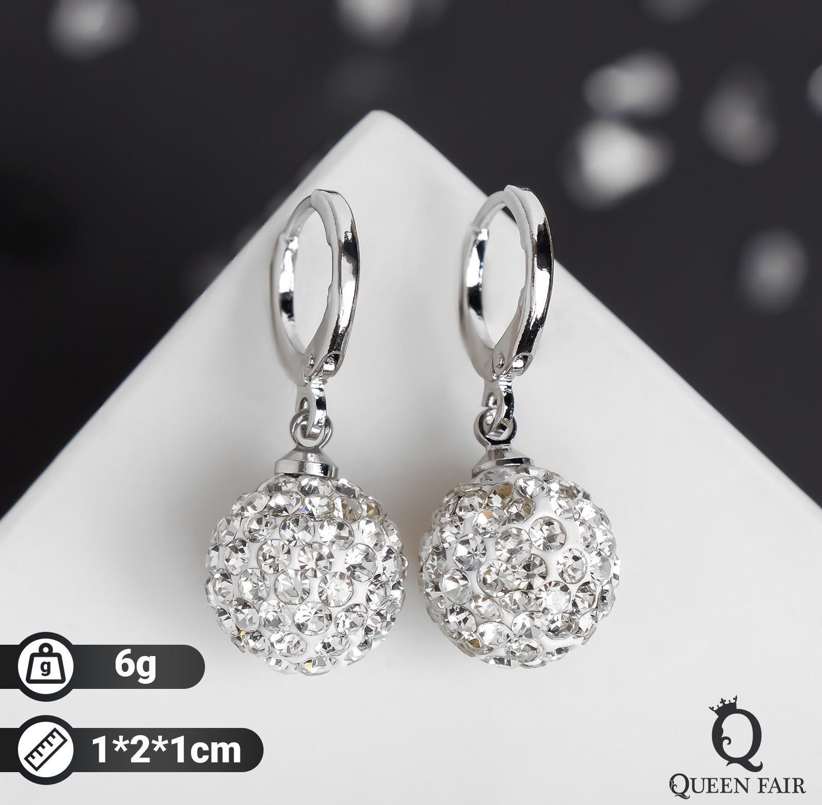 Серьги со стразами 