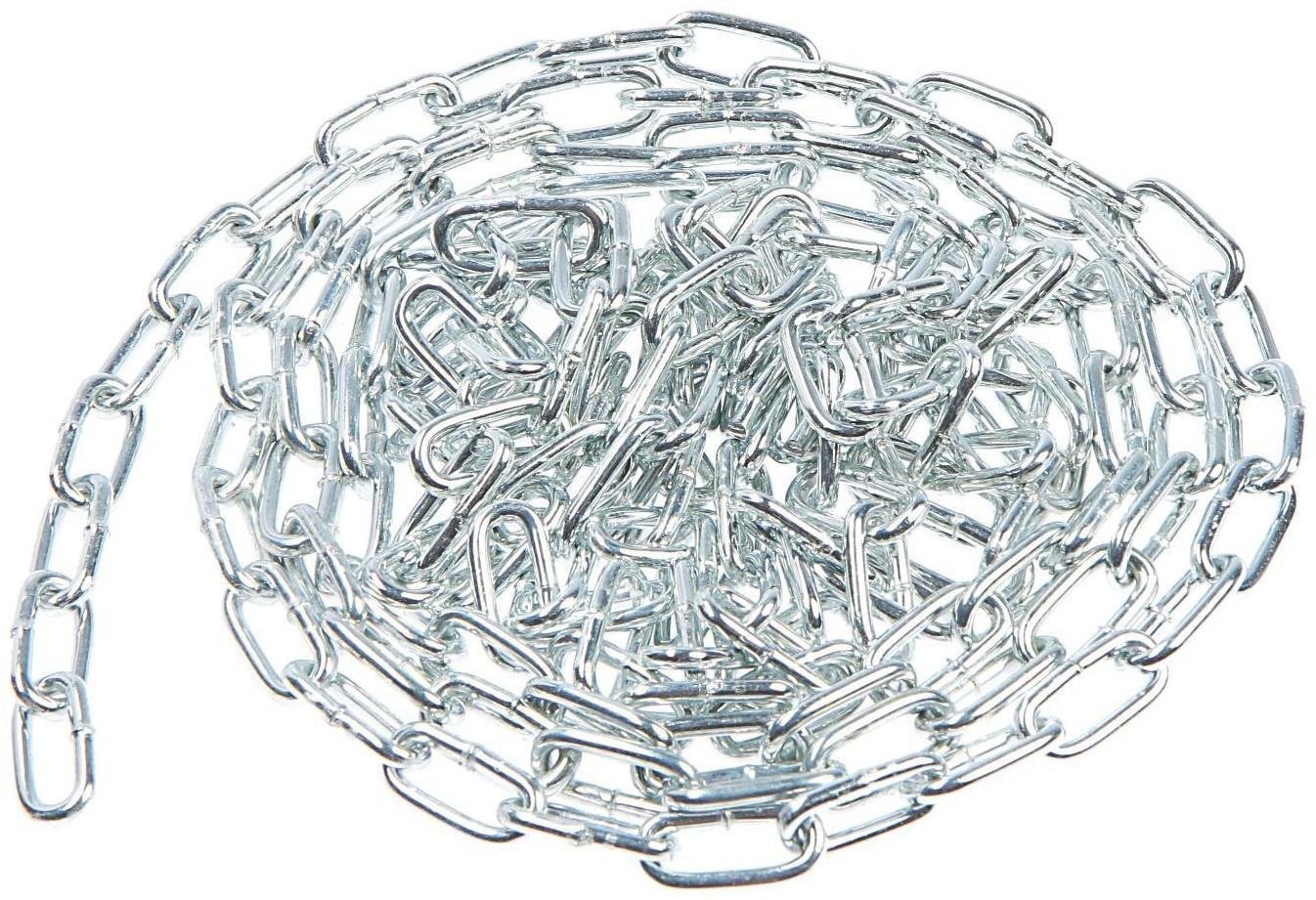 Цепь оцинк. DIN 766,кор.звено  3мм , 3м