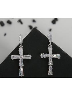 Серьги со стразами 