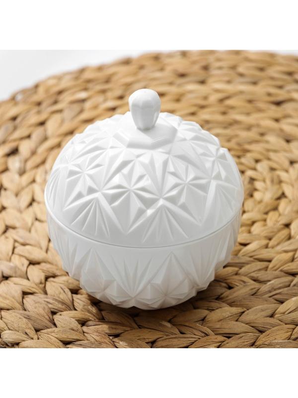 Сахарница с крышкой «Шарм», 350 мл, цвет белый