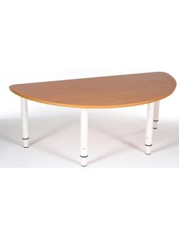 Стол Полукруг растущий гр.0-3 на металлокаркасе, Бук бавария светлый