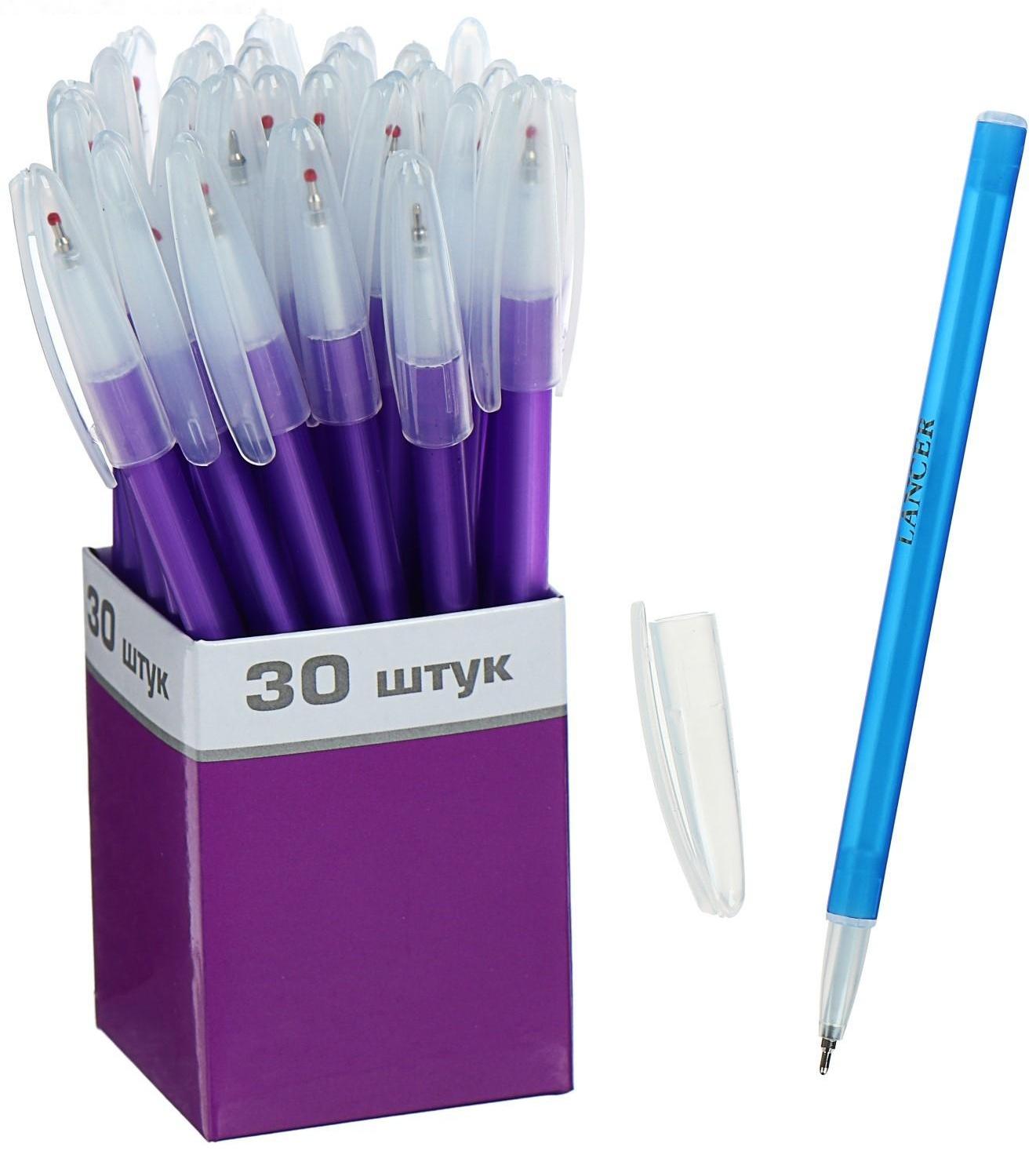 Ручка шариковая 0,7 мм, в дисплее, синяя, корпус цветной МИКС (штрихкод на штуке)