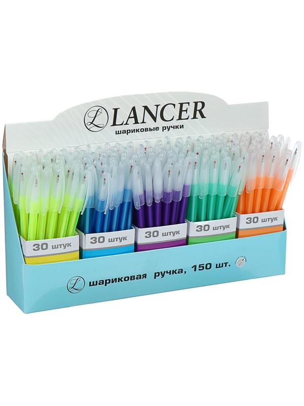 Ручка шариковая 0,7 мм, в дисплее, синяя, корпус цветной МИКС (штрихкод на штуке)