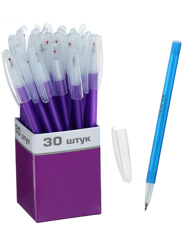 Ручка шариковая 0,7 мм, в дисплее, синяя, корпус цветной МИКС (штрихкод на штуке)