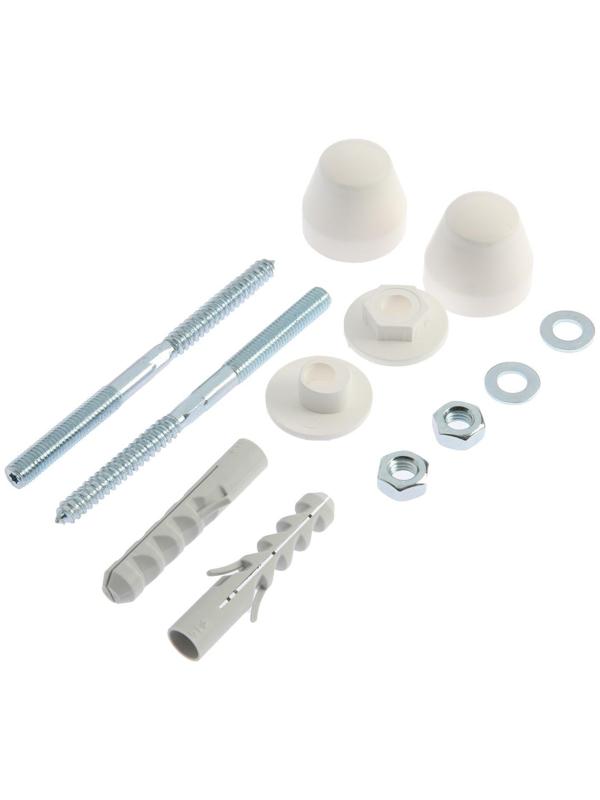 Набор для крепления раковин и писсуаров ЗУБР 44220, D предв-го сверления - 14мм, цвет белый