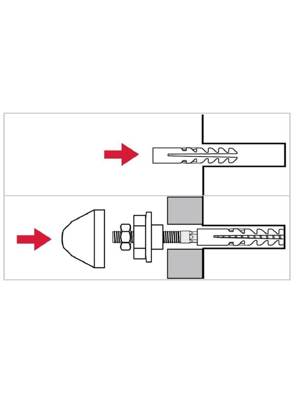 Набор для крепления раковин и писсуаров ЗУБР 44220, D предв-го сверления - 14мм, цвет белый