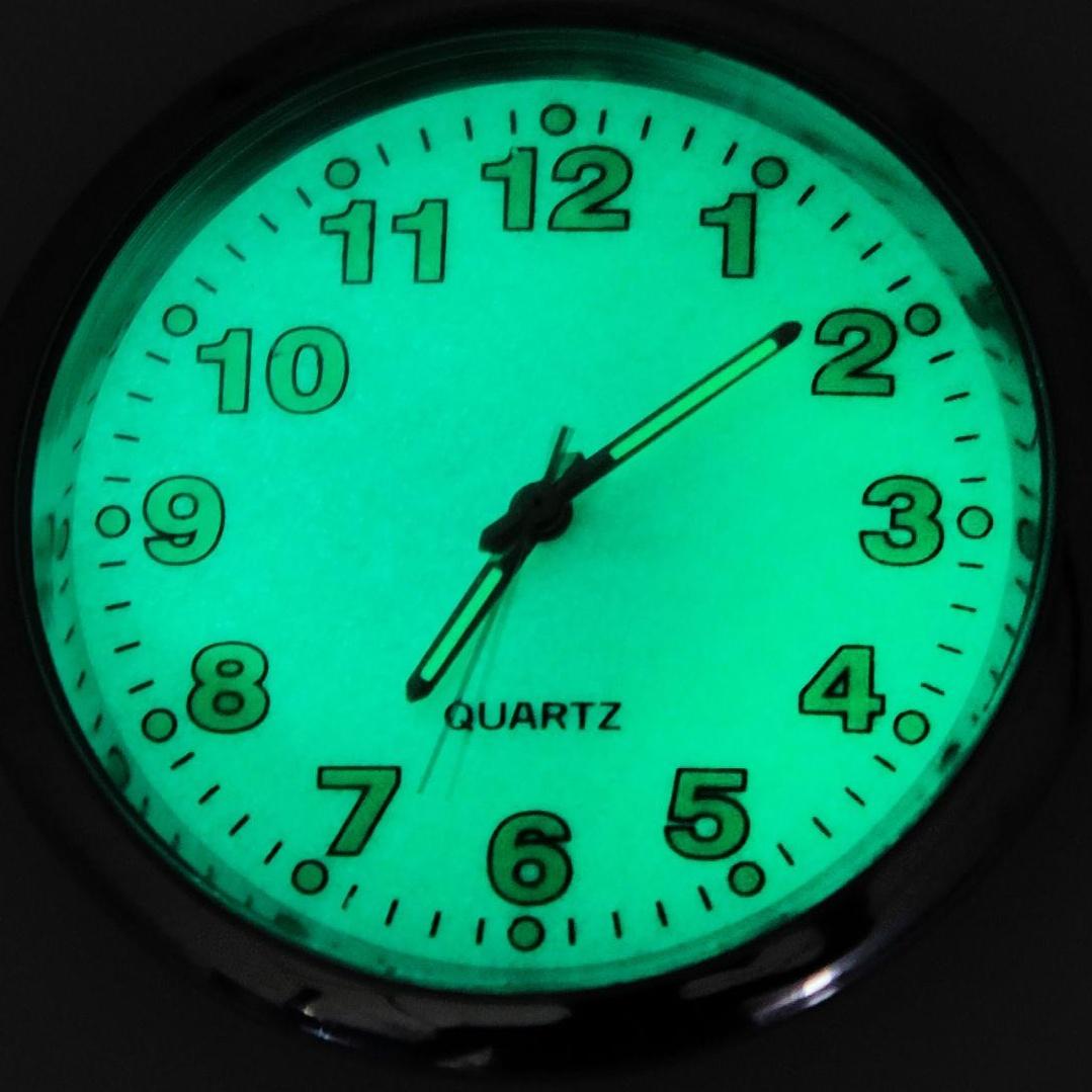 Часы автомобильные, внутрисалонные, d 4.5 см, фотолюминесцентный циферблат