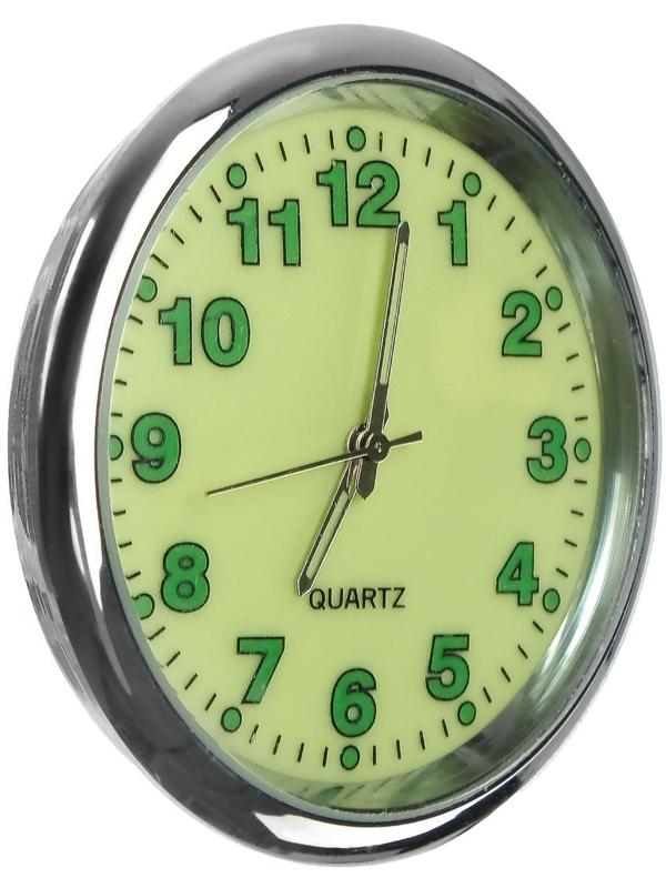 Часы автомобильные, внутрисалонные, d 4.5 см, фотолюминесцентный циферблат