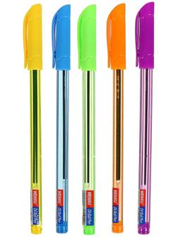 Ручка шариковая 0,5 мм, стержень синий, корпус МИКС тонированный, масляные чернила (штрихкод на штуке