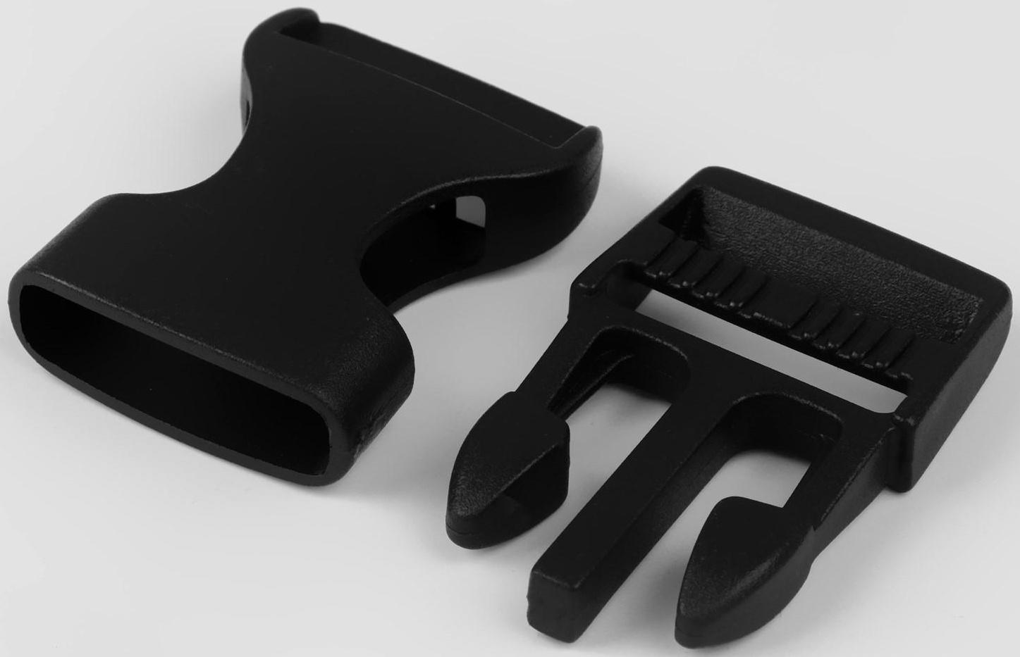 Фастекс 20 мм, нагрузка до 15 кг, 10 шт, цвет чёрный