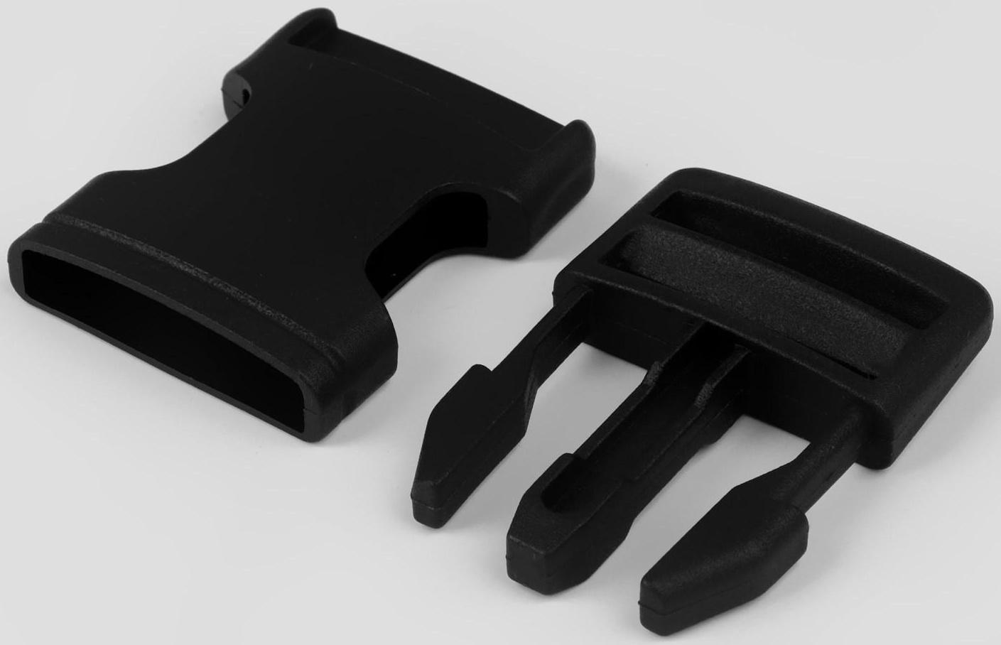 Фастекс 25 мм, нагрузка до 15 кг, 10 шт, цвет чёрный