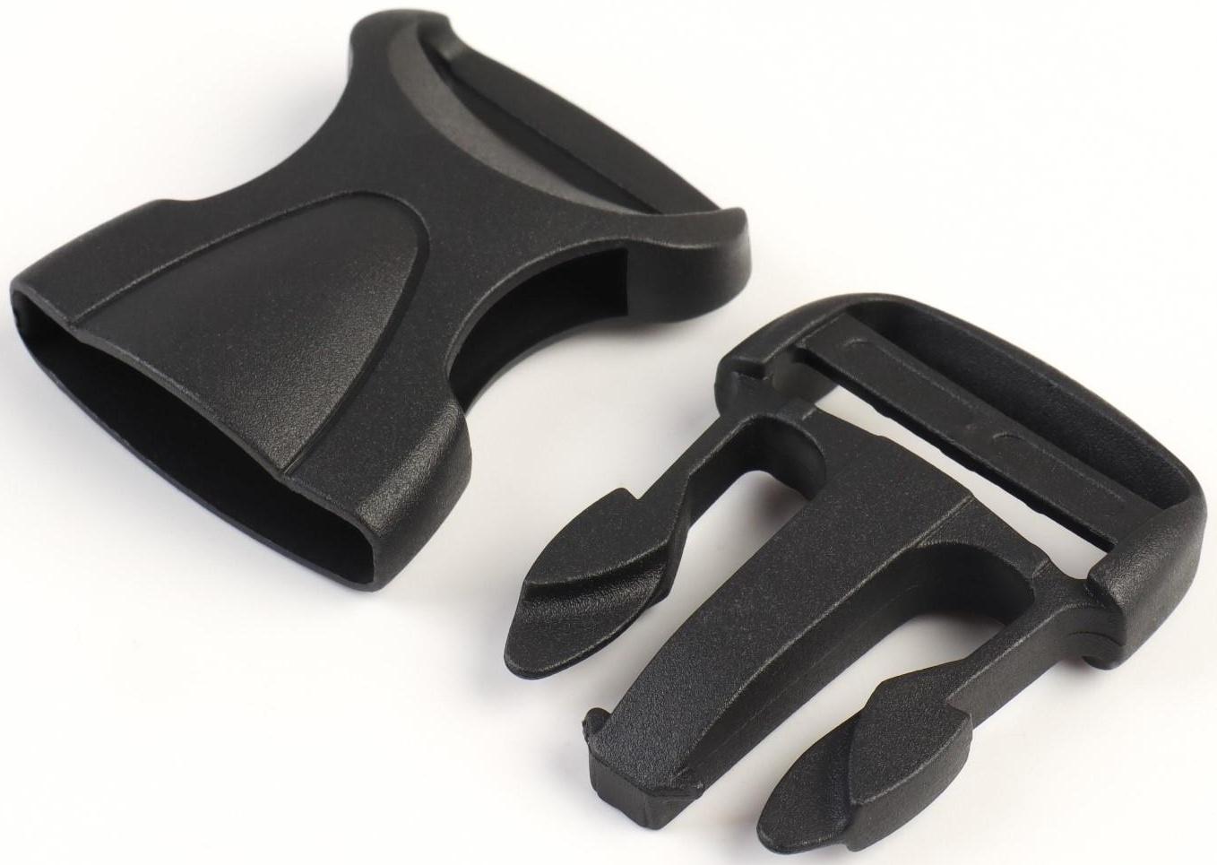 Фастекс 25 мм, нагрузка до 15 кг, 10 шт, цвет чёрный