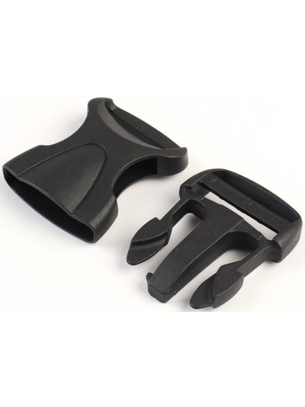 Фастекс 25 мм, нагрузка до 15 кг, 10 шт, цвет чёрный