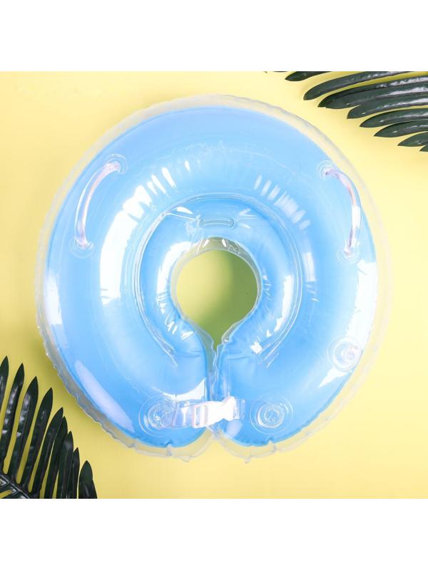 Круг детский на шею, для купания, «Подводник», от 1 мес, двухкамерный, с погремушками