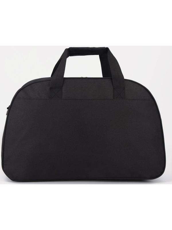 Сумка спортивная, отдел на молнии, наружный карман, длинный ремень, цвет чёрный