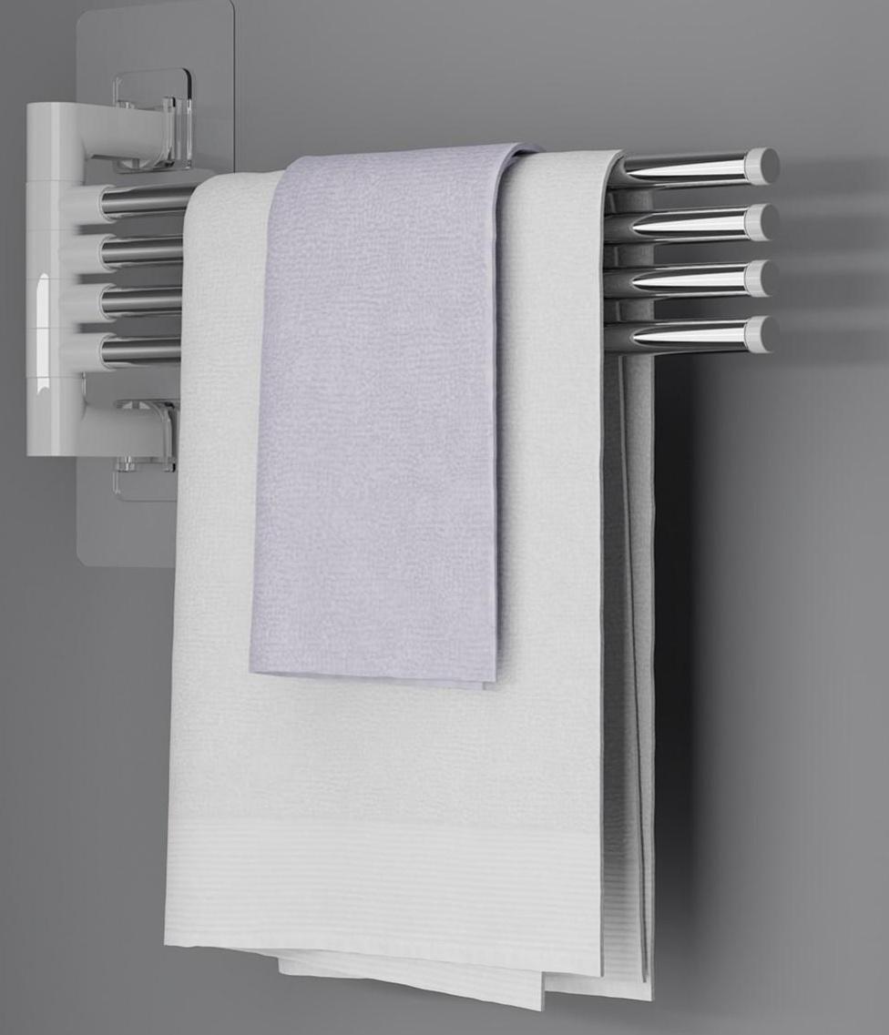 Держатель для полотенец, 4 спицы, на липучках