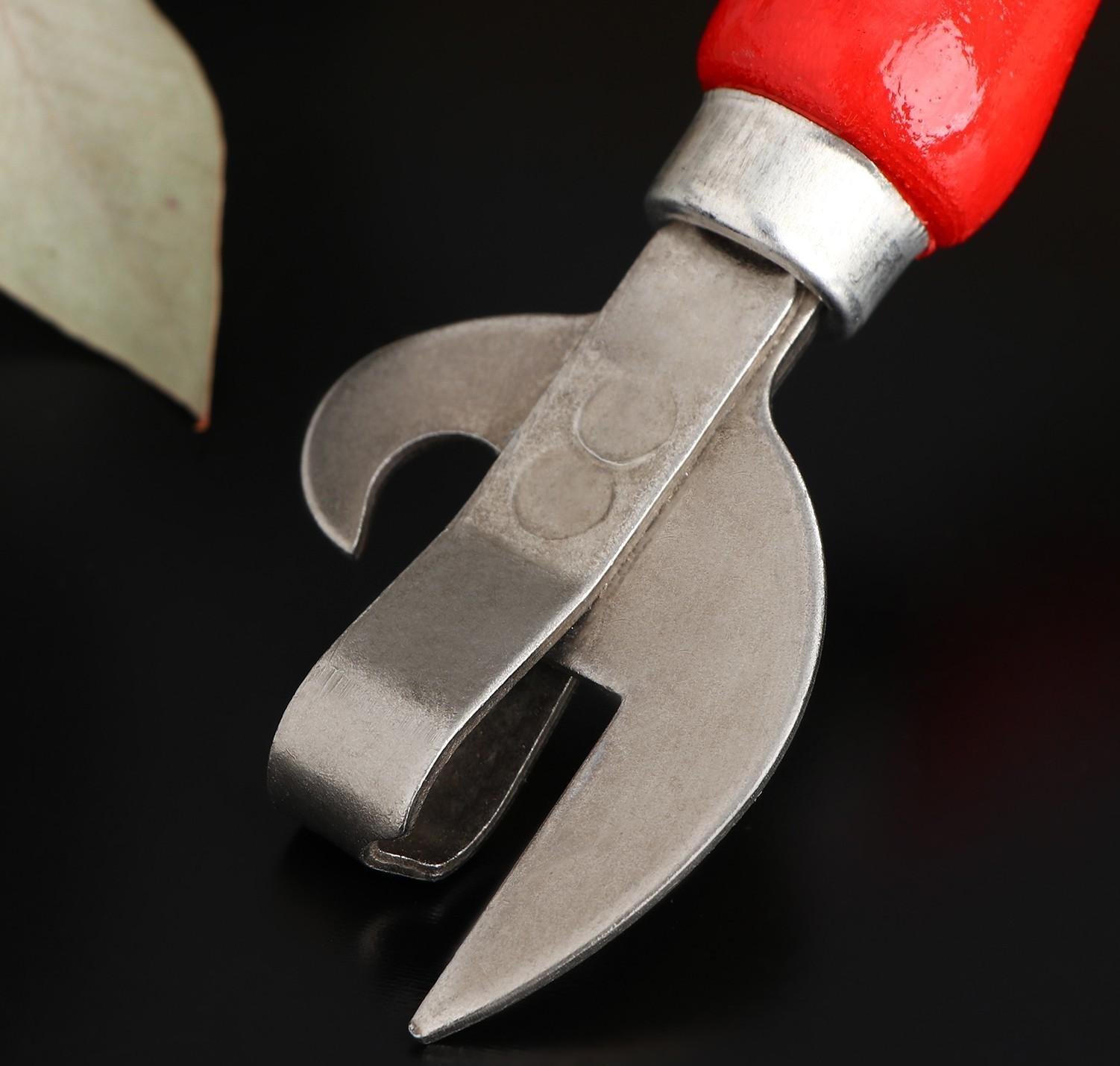 Открывалка не клепаная,16×4 см, с художественной росписью и ручкой из бука