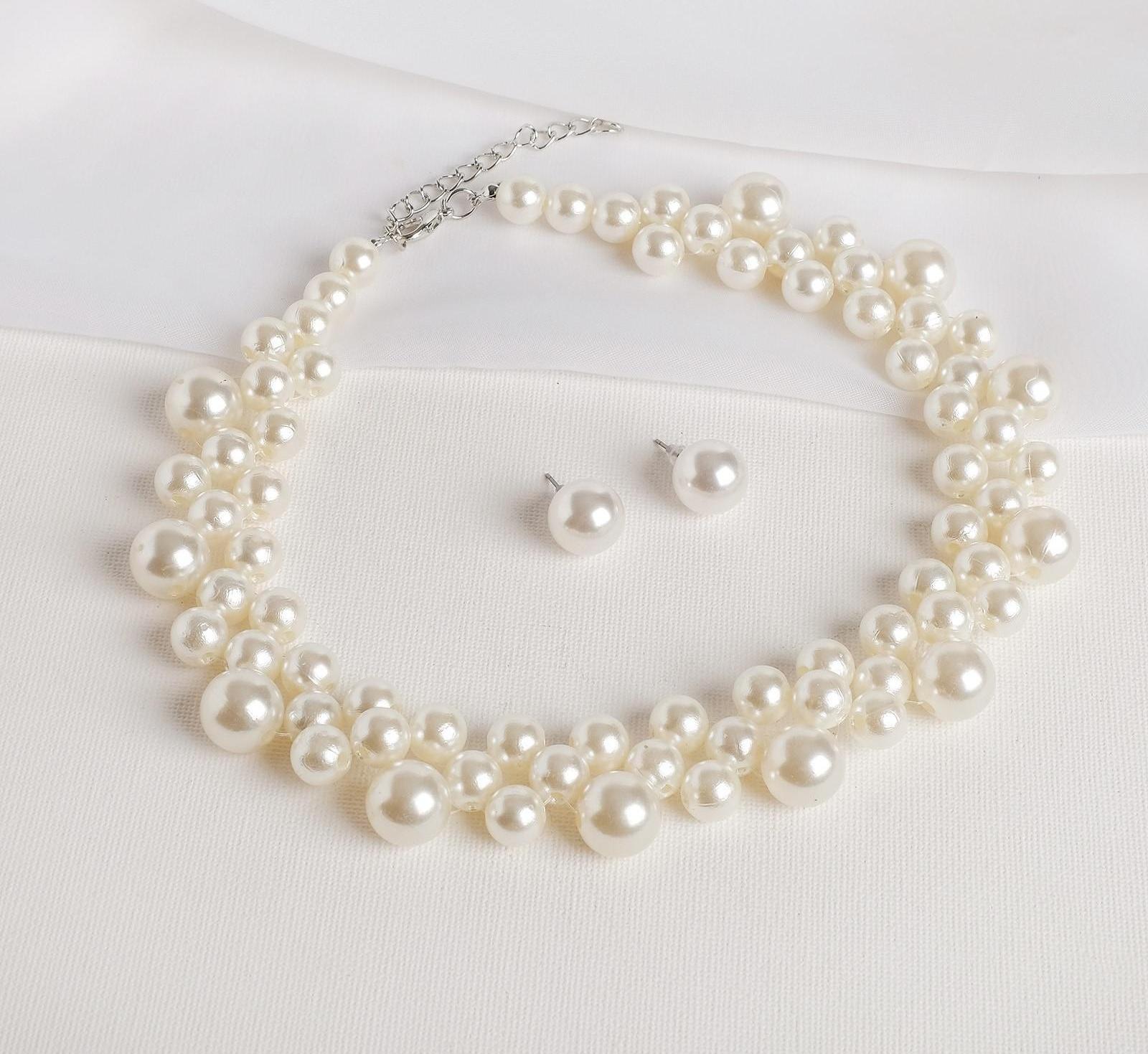 Набор 2 предмета: серьги, колье 