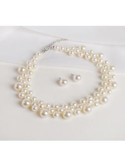 Набор 2 предмета: серьги, колье 