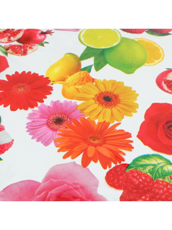 Клеёнка ПВХ Доляна «Фрукты», ширина 137 см, толщина 0,08 мм, рулон 30 метров