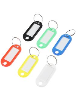 Бирка PALLADIUM для ключей, пластик, цвет микс , набор  6 шт