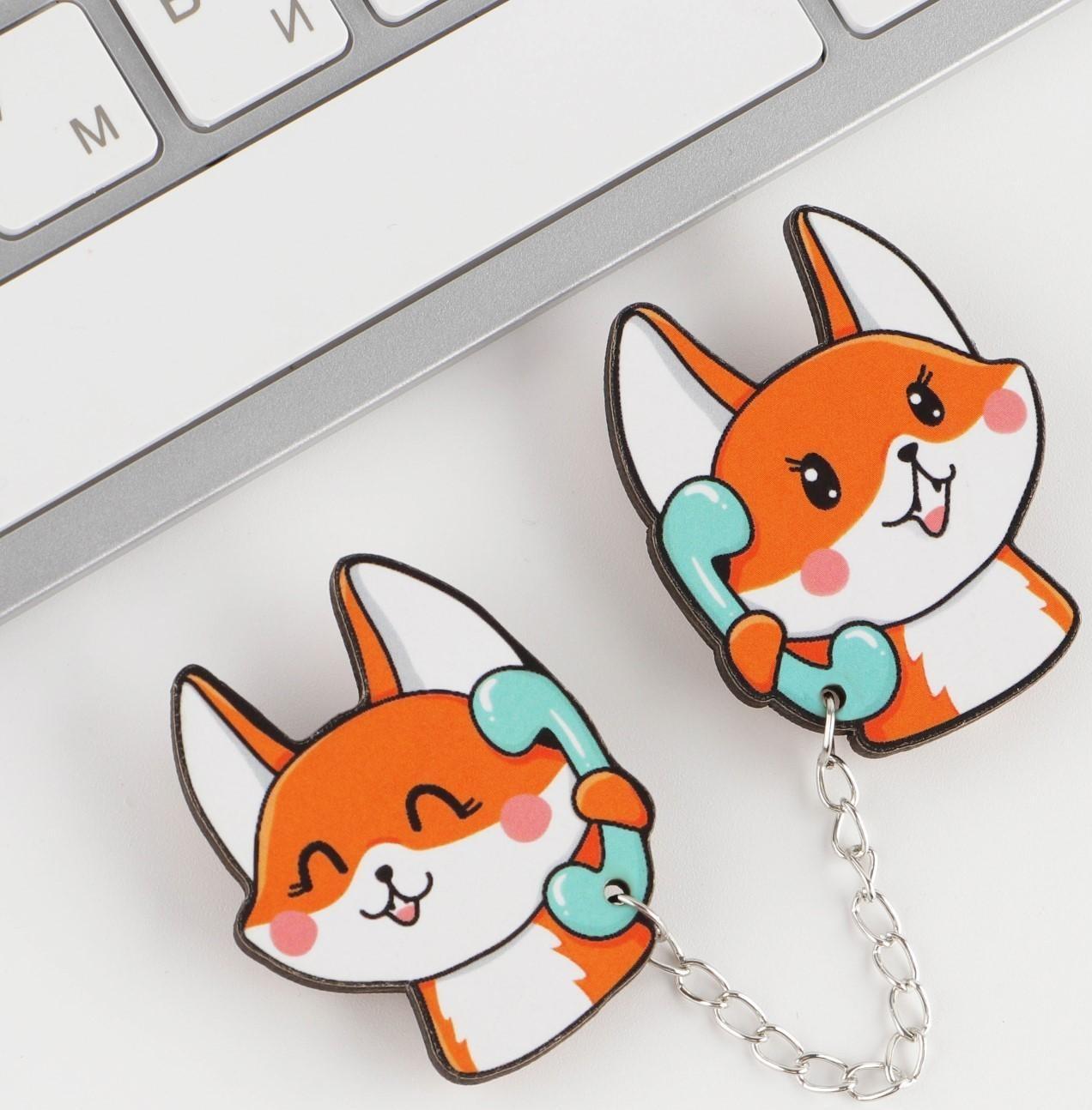 Набор значков «Лисички», 8 х 12 см