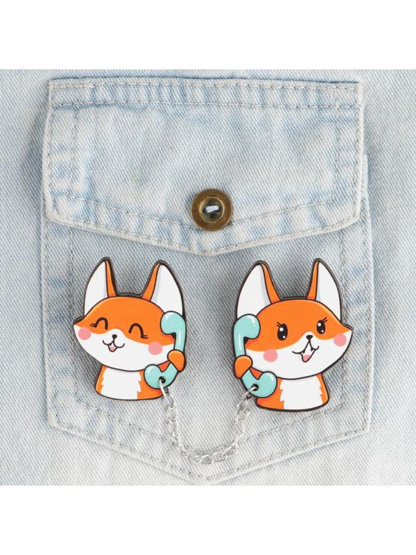 Набор значков «Лисички», 8 х 12 см