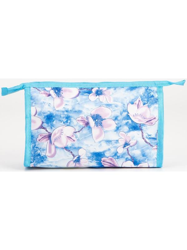 Косметичка на молнии, цвет голубой