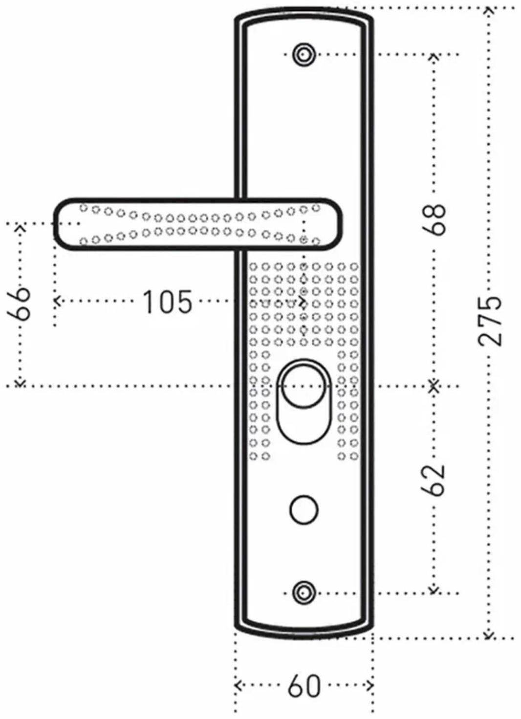 Ручка для китайской двери PH2L, левая