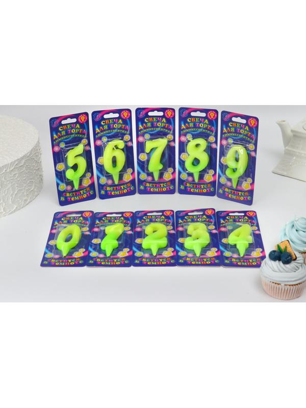 Шоу-бокс со свечами для торта цифры 