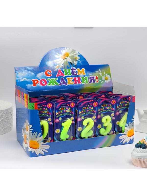 Шоу-бокс со свечами для торта цифры 