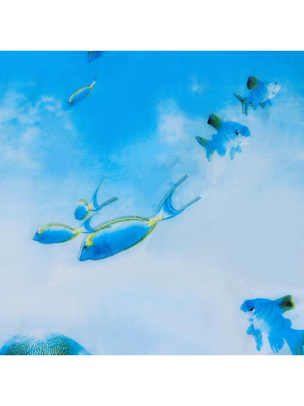 Штора для ванны Доляна «Рыбки», 180×180 см, EVA