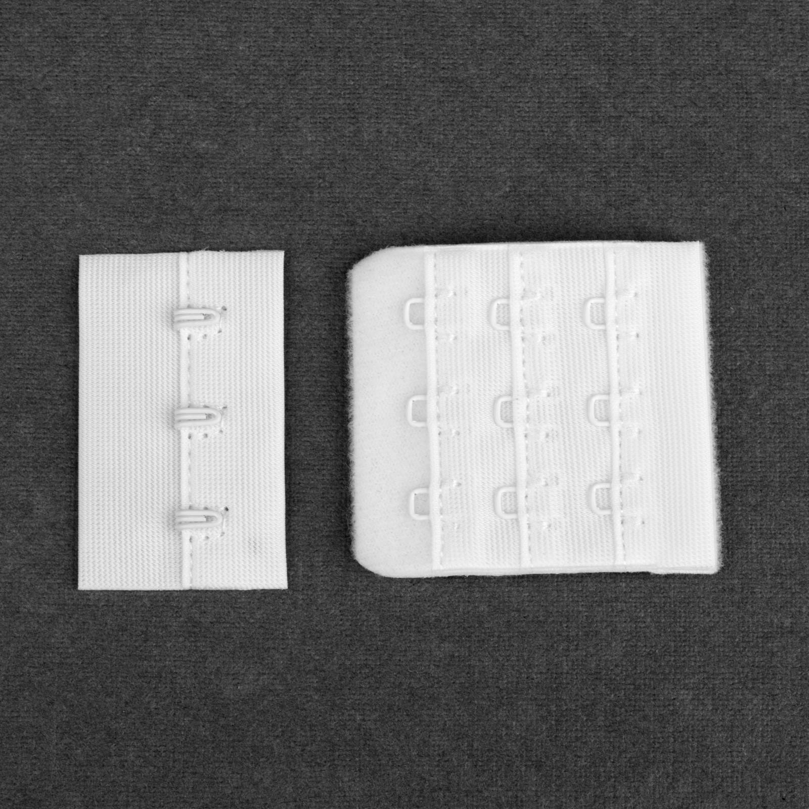 Застёжка для бюстгальтера, 3 ряда 3 крючка, 4,5 см, 10 шт, цвет белый