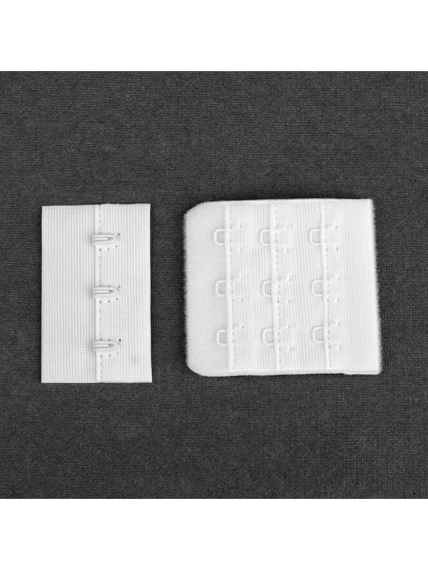 Застёжка для бюстгальтера, 3 ряда 3 крючка, 4,5 см, 10 шт, цвет белый