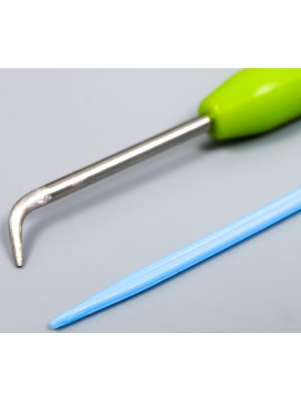 Набор устройств для вязания носков 13,8х5,5х3,2 см (подставка 1,5 см) + игла и крючок