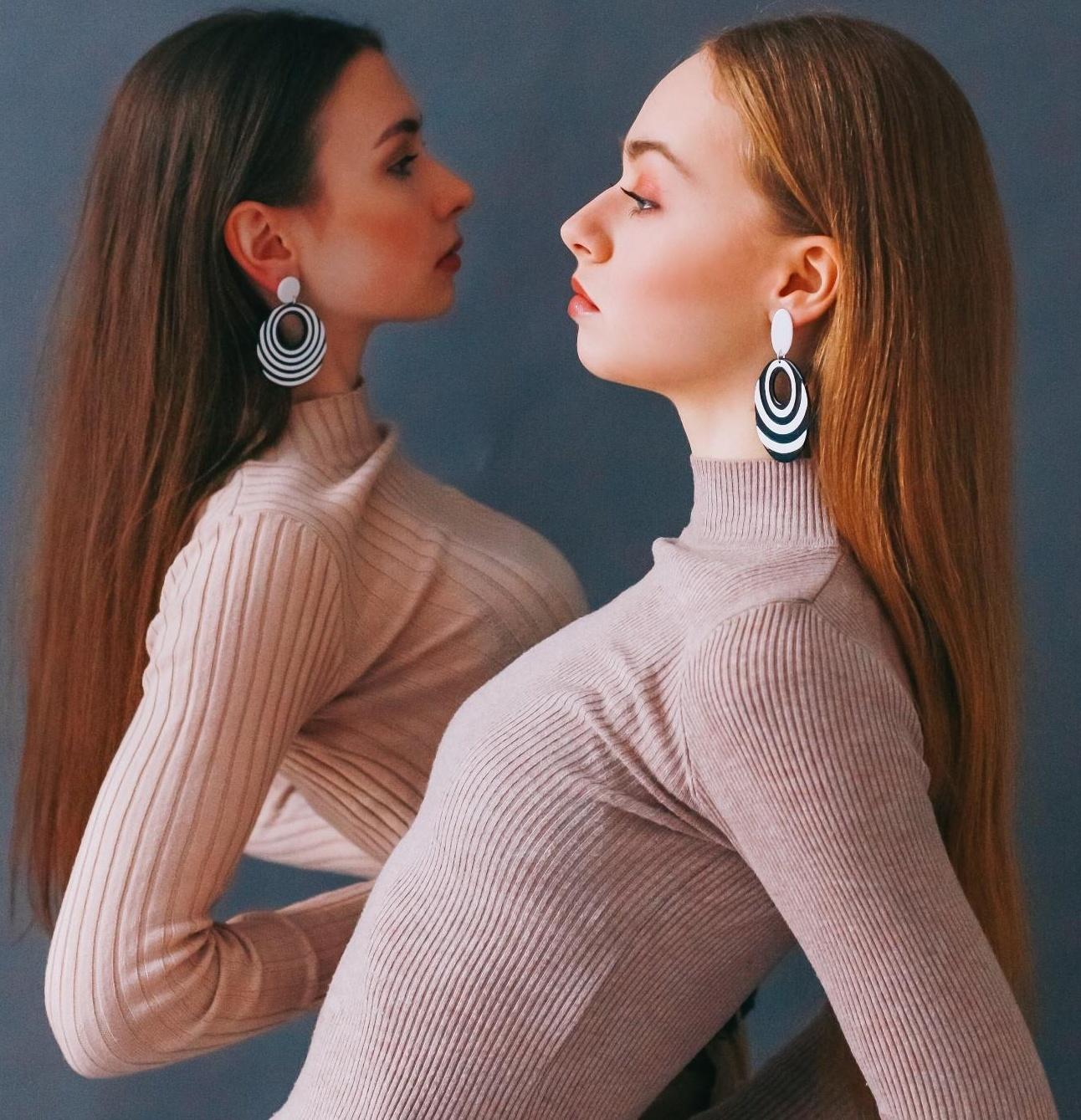 Серьги пластик 