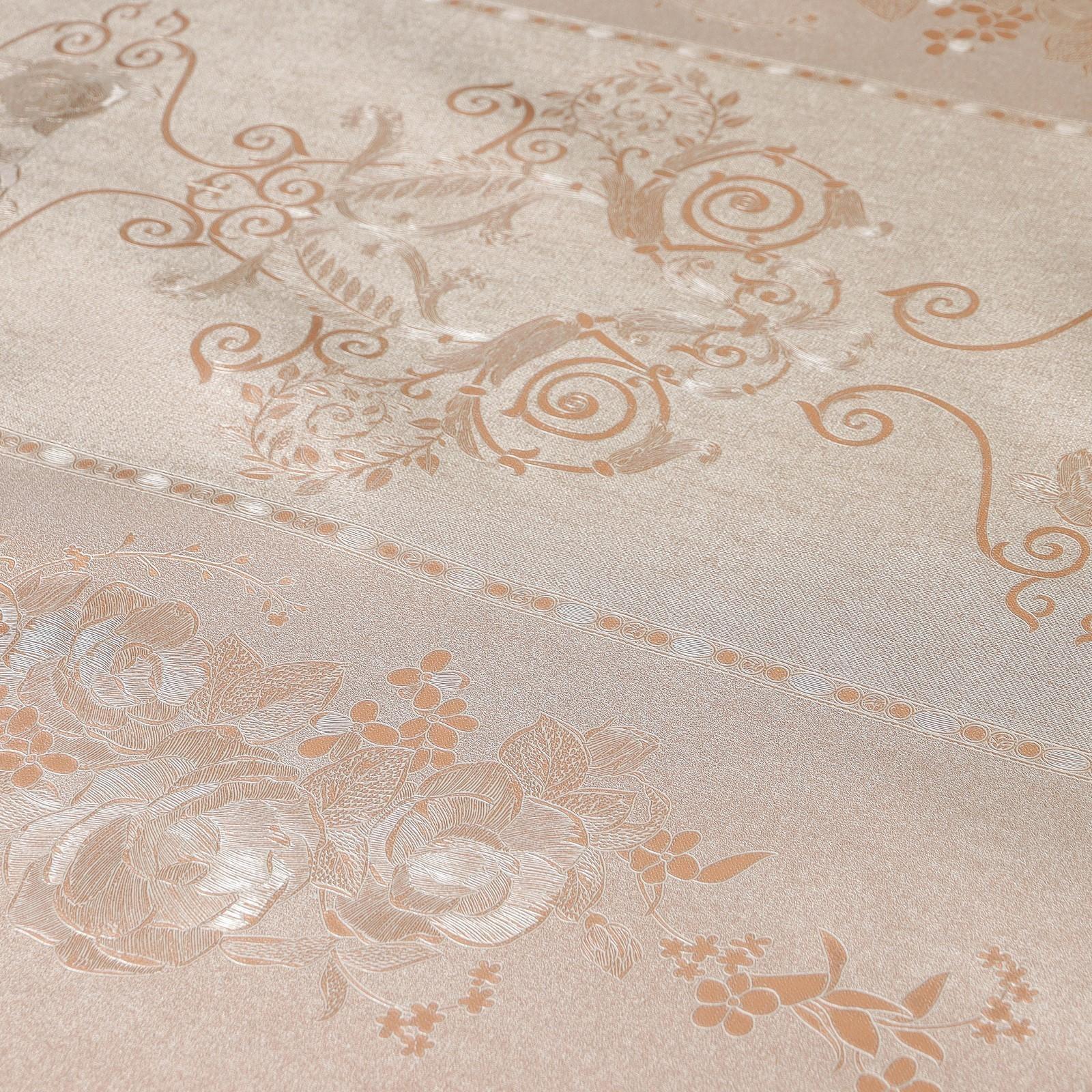 Клеёнка столовая ПВХ , ширина 137 см, толщина 0,25 мм, рулон 20 метров, цвет золотой