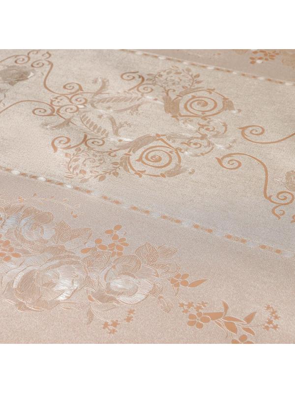 Клеёнка столовая ПВХ , ширина 137 см, толщина 0,25 мм, рулон 20 метров, цвет золотой