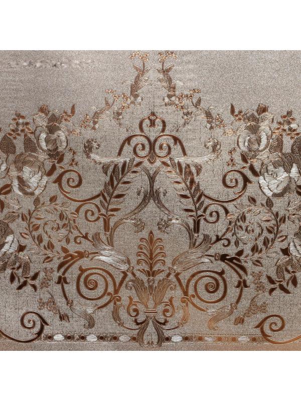 Клеёнка столовая ПВХ , ширина 137 см, толщина 0,25 мм, рулон 20 метров, цвет золотой