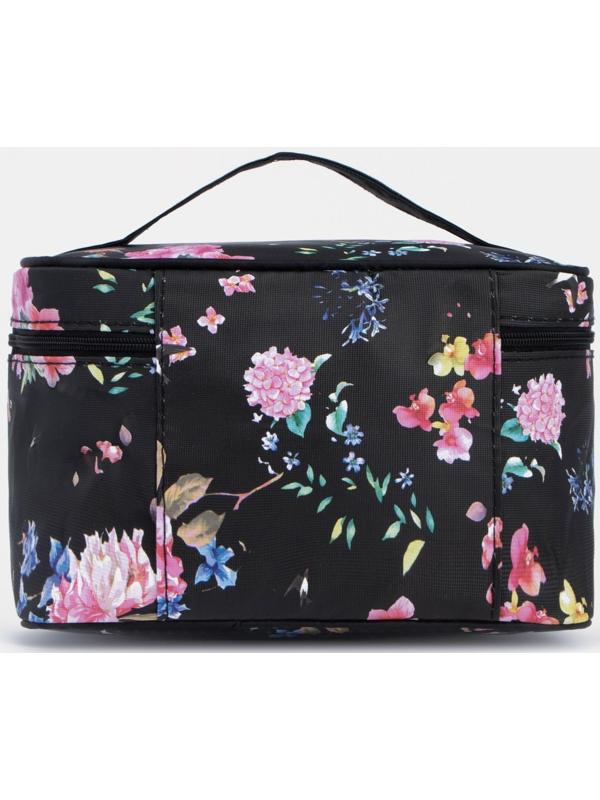 Косметичка на молнии, зеркало, цвет чёрный