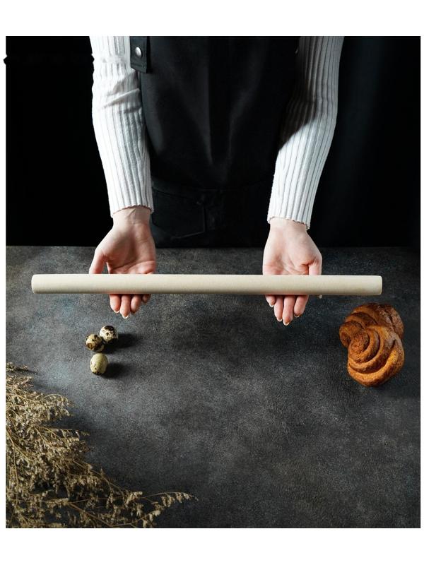 Скалка прямая Доляна, 50×3 см, берёза