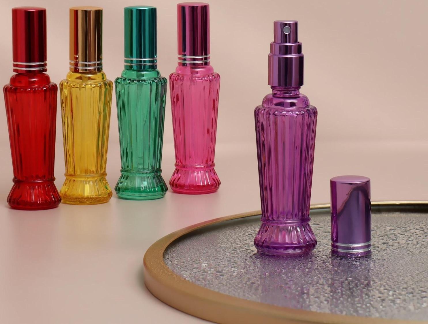 Флакон стеклянный для парфюма «Изящность», с распылителем, 15 мл, цвет МИКС