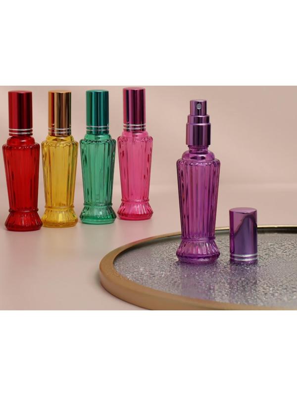 Флакон стеклянный для парфюма «Изящность», с распылителем, 15 мл, цвет МИКС