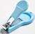 Детский маникюрный набор (ножницы, книпсер, пилка, пинцет), цвет голубой