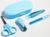 Детский маникюрный набор (ножницы, книпсер, пилка, пинцет), цвет голубой