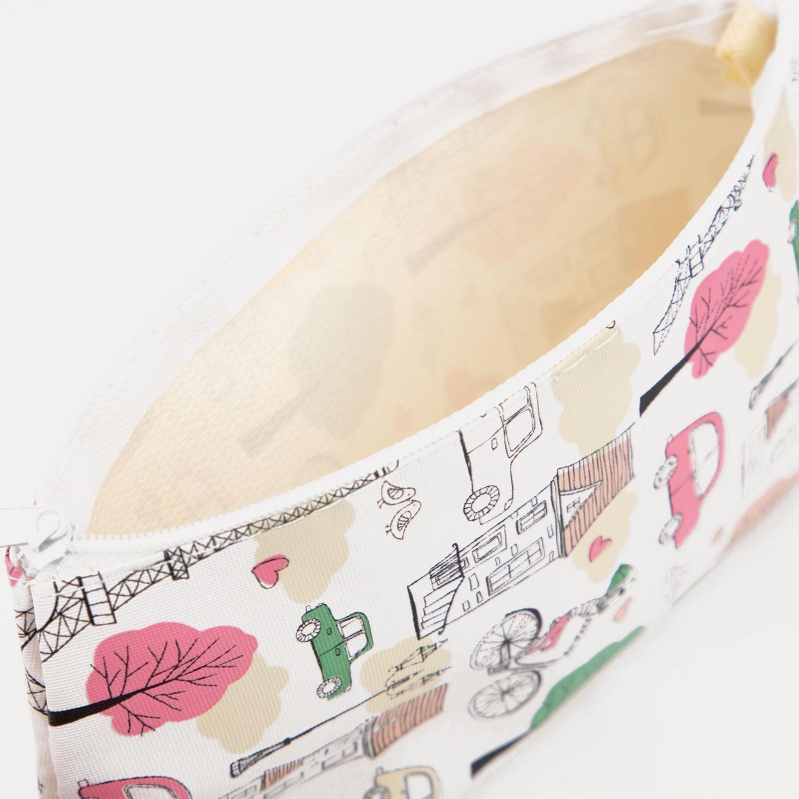 Косметичка на молнии, цвет белый