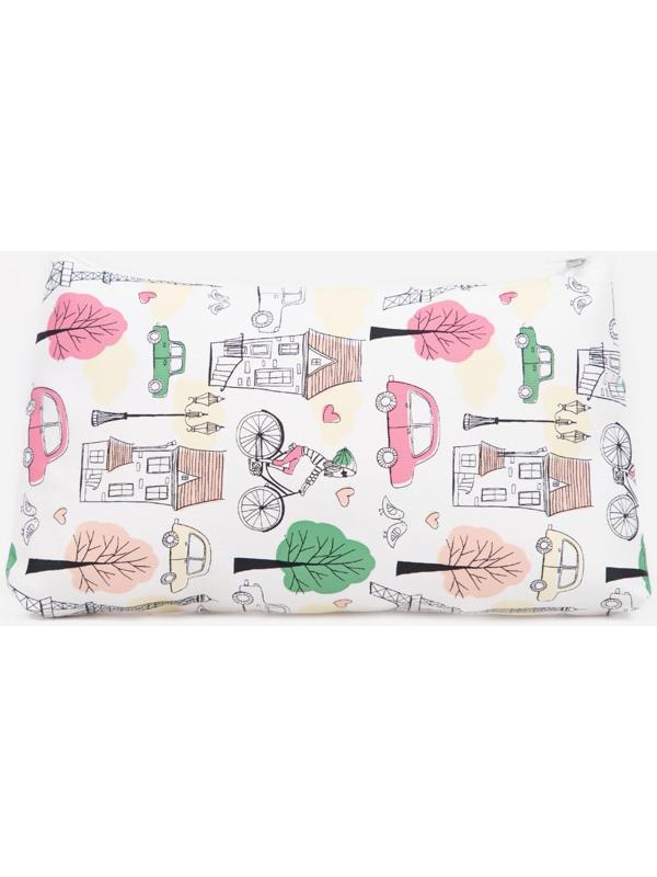 Косметичка на молнии, цвет белый