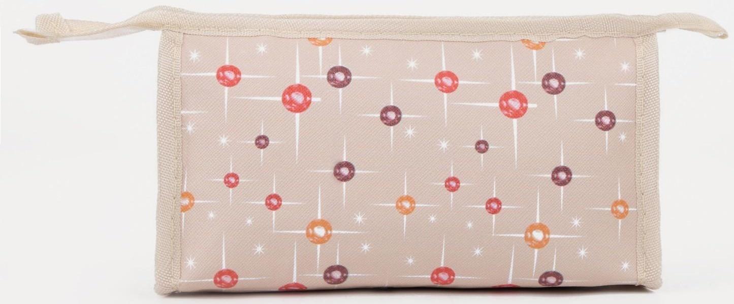 Косметичка на молнии, цвет бежевый